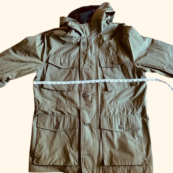 Wallace & Barnes J Crew men's large workwear utility corduroy lined green parka - Picture 7 of 12